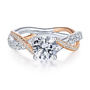 two-toned engagement ring